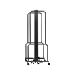 Pemberly Row 6ft Modern Metal Room Divider with 5 Sections in Black