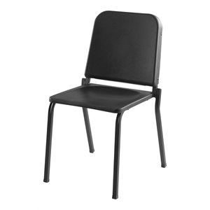 Pemberly Row 33.5&quot Modern Metal and Plastic Melody Music Chair in Black