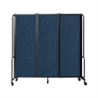 Pemberly Row 6ft Modern Metal Room Divider with 3 Sections in Blue