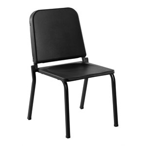 Pemberly Row 16&quot Modern Plastic Melody Music Chair in Textured Black