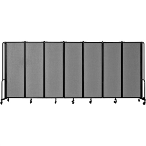 Pemberly Row 6ft Modern Metal Room Divider with 7 Sections in Gray