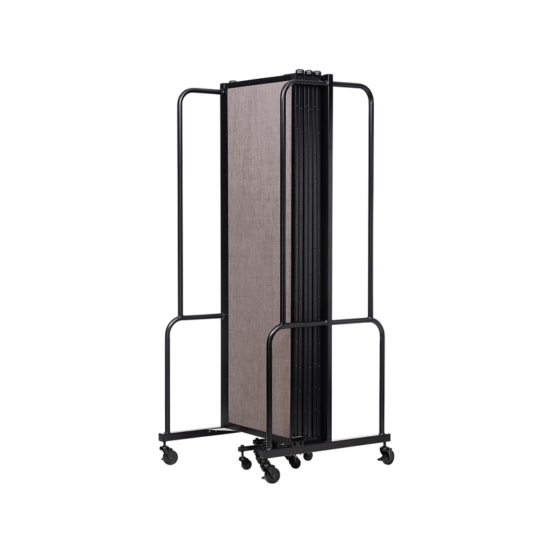 Pemberly Row 6ft Modern Metal Room Divider with 7 Sections in Gray