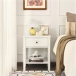 Pemberly Row Contemporary MDF Wood Nightstands in White (Set of 2)