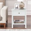 Pemberly Row Contemporary MDF Wood Nightstands in White (Set of 2)