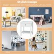 Pemberly Row Contemporary MDF Wood Nightstands in White (Set of 2)