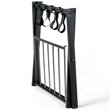 Pemberly Row Folding Luggage Rack w/ Shoe Storage Holder in Black (Set of 2)