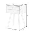 Pemberly Row MDF and Wood Nightstands with 2 Drawers in Natural (Set of 2)
