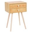Pemberly Row MDF and Wood Nightstands with 2 Drawers in Natural (Set of 2)