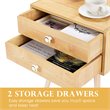 Pemberly Row MDF and Wood Nightstands with 2 Drawers in Natural (Set of 2)