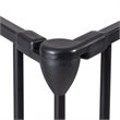 Pemberly Row Steel Fireplace Safety Fence Hearth Gate in Black Finish