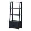 Pemberly Row 4-Tier Contemporary MDF Ladder Shelves in Black (Set of 2)