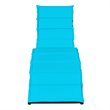 Pemberly Row 2 Pieces Rattan Folding Patio Lounge Chaise Chair in Turquoise