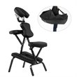 Pemberly Row Travel Massage Tattoo Spa Chair w/ Carrying Bag in Black