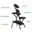 Pemberly Row Travel Massage Tattoo Spa Chair w/ Carrying Bag in Black