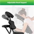 Pemberly Row Travel Massage Tattoo Spa Chair w/ Carrying Bag in Black