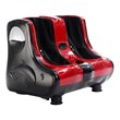 Pemberly Row Contemporary Plastic Shiatsu Foot Calf Leg Massager in Red Finish