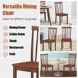 Pemberly Row Contemporary Rubber Wood Dining Chairs in Walnut (Set of 4)