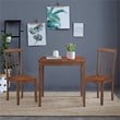 Pemberly Row Contemporary Rubber Wood Dining Chairs in Walnut (Set of 4)