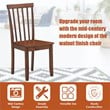 Pemberly Row Contemporary Rubber Wood Dining Chairs in Walnut (Set of 4)