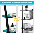 Pemberly Row 5-Tier Contemporary MDF Ladder Shelves in Black Finish
