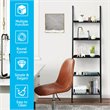 Pemberly Row 5-Tier Contemporary MDF Ladder Shelves in Black Finish