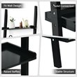 Pemberly Row 5-Tier Contemporary MDF Ladder Shelves in Black Finish