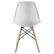 Pemberly Row Contemporary ABS and Wood Dining Side Chairs in White (Set of 4)