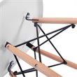 Pemberly Row Contemporary ABS and Wood Dining Side Chairs in White (Set of 4)