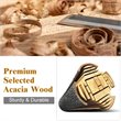 Pemberly Row 8 Pcs Acacia Wood Patio Furniture Set with Thick Cushion in Brown