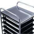 Pemberly Row Metal Scrapbook Paper Rolling Storage Cart with 10 Drawer in Black