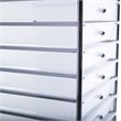 Pemberly Row Metal Scrapbook Paper Rolling Storage Cart with 10 Drawer in Clear