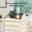 Pemberly Row Scrapbook Paper Rolling Storage Cart with 10 Drawer in Multi-Color