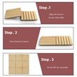 Pemberly Row 20 Pieces Stripe Pattern Wood Deck Patio Pavers in Brown