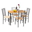 Pemberly Row 5 Pieces Wood Dining Set with Table and 4 Chairs New in Black