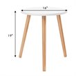 Pemberly Row Contemporary MDF and Beech Wood Coffee Tea Side Sofa Table in White