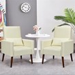 Pemberly Row Upholstered Rocking Chair with Pillow in Beige (Set of 2 Dual-use)