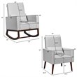 Pemberly Row Rocking Chair with Pillow in Light Gray (Set of 2 Dual-use)