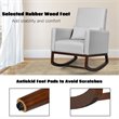 Pemberly Row Rocking Chair with Pillow in Light Gray (Set of 2 Dual-use)