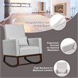 Pemberly Row Rocking Chair with Pillow in Light Gray (Set of 2 Dual-use)