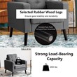 Pemberly Row Tufted Upholstered Fabric Modern Accent Armchair in Gray (Set of 2)