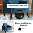 Pemberly Row Tufted Upholstered Fabric Modern Accent Armchair in Blue (Set of 2)