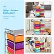 Pemberly Row Scrapbook Paper Rolling Storage Cart with 15 Drawers in Multi-Color