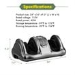 Pemberly Row ABS and Fabric Shiatsu Foot Massager with Remote Control in Gray