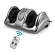 Pemberly Row ABS and Fabric Shiatsu Foot Massager with Remote Control in Gray