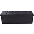 Pemberly Row 45'' Contemporary Leather Storage Seat Footstools in Black