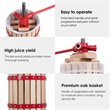 Pemberly Row Wood & Iron Crusher Juice Maker Tool/Wine Press in Red
