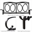 Pemberly Row Steel Metal Outdoor Patio Rocking Bench with Cushion Seat in Blue