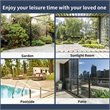 Pemberly Row 2 Pcs Steel Metal Patio Outdoor Furniture Set with Cushion in Beige