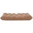 Pemberly Row Contemporary Velvet Adjustable Floor Chair in Beige Finish