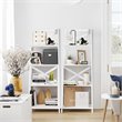 Pemberly Row 4-Tier Contemporary MDF Board Multifunctional Ladder Shelf in White